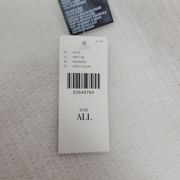 Anthropologie | Mimi Fringed Wrap Scarf Ivory White NWT - Picture 8 of 8